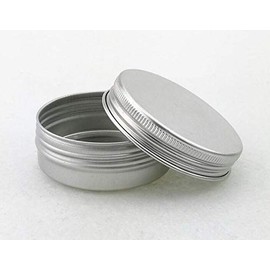 12Pcs Silver Empty Refillable Aluminum Tins Cosmetic Makeup Cream Sample Storage Container Bottle Vial Jars for Lip Balm Eye Shadow Powder Nail Art Loose Tea(5g/0.17oz)