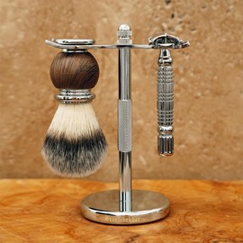 Störtebekker® Premium Shaving Stand Set - with Safety Razor, Shaving Brush, Shaving Bowl and Shaving Soap - High-Quality Shaving Set/Beard Care Set - Available in 4 Variations - Gift Idea for Men