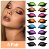 Falafoty Lazy Eye Shadow Eyelash Patch, 8 Pairs Multicolored Eyeshadow