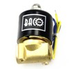 BACOENG 1/4" DC24V Electric Solenoid Valve (BSP, Brass, Normally Closed)