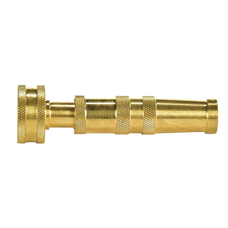 Heavy-Duty Brass Hose Nozzle, Adjustable Twist Hose Nozzle, Jet Sweeper
