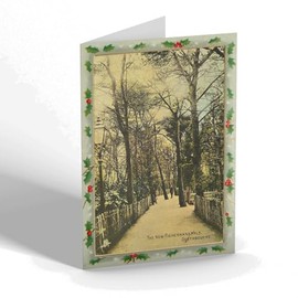 CHRISTMAS CARD - Vintage Hampshire - The New Fisherman's Walk, Southbourne (b)