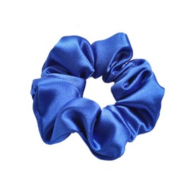 Pack of 6 Women's Satin Hair Bands Hair Bands Elastic Hair Rope Headwear Ponytail Holder Scrunchies Hair Accessories for Women Girls Daily Wear, Royal Blue