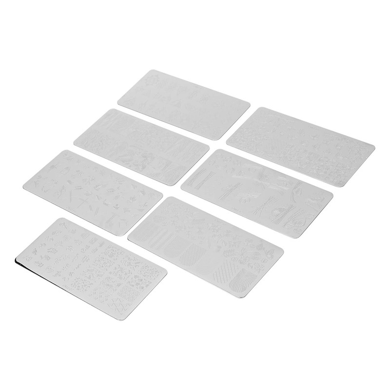 7pcs Nail Stamping Plate Women Nail Art Templates Nail Multi