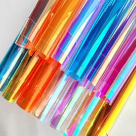 Low Shipping Soft Dichroic PVC Laminated Holographic Film Artwork Vinyl Food Grade Stickers for Photo FramesColor: 299-13, Specifications: 0.4mm