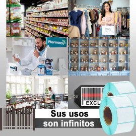 10 Rollos 800 Etiquetas Adhesiva Térmica Directa 40x30mm                                                                                              