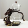 Semi Automatic Drip TeaPot, Lazy Kung Fu Glass Magnetic Tea