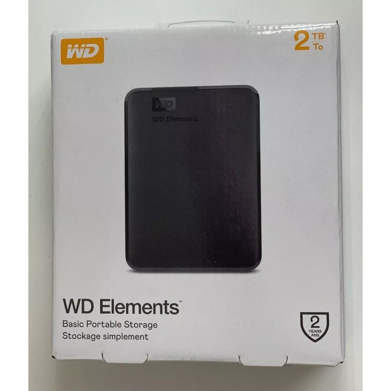 Western Digital NEW WD ELEMENTS 1TB 2TB PORTABLE EXTERNAL HARD