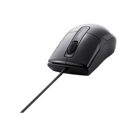 BUFFALO BSMBU26SSBK Wired Blue LED Mouse, Quiet, 3 Buttons, Small, Black