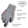 DEX FIT Nitrile Work Gloves FN330, 3D-Comfort Stretchy Fit, Firm