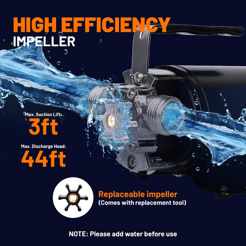 Smartbot 12 Volt 330 GPH Utility Transfer Pump - Portable