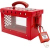 SAFBY Lockout Tagout Box Kit Portable Safety Group Padlock Box