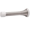 Satin Nickel Spring Door Stopper with Rubber Bumper – Wall