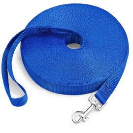 DDSCOLOUR Dog/Puppy Obedience Recall Training Agility Lead-16 ft 23 ft 33 ft 50 ft 66 ft Long Leash -for Training Leash, Play, Safety, Camping,or Backyard,0.8 Inch Wide Blue