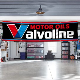 Valvoline Flag Motor Oil Banner, 2x8ft Garage Shop Wall Decor Flags