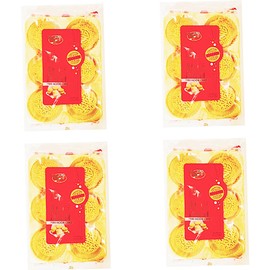Mini Moon Cakes, Red Bean Flavored, With Peanut Oil,Traditional Chinese Style,(6 Pieces per Pack, 6.3 Oz),4 Pack