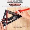 7 inch Carpenter Square, Woodworking Triangle Ruler Set, CNC Aluminum