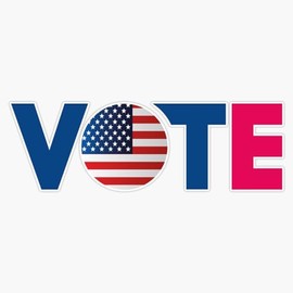 Vote USA Election Sticker Bumper Sticker Vinyl Decal 5"