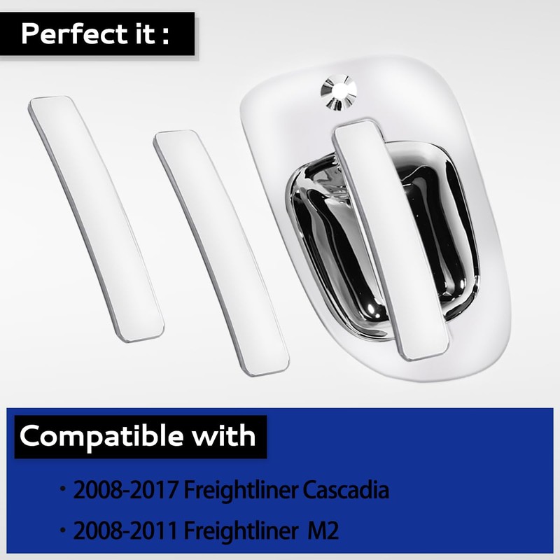 Easyinst Chrome Exterior Door Handle Cover Right Fit for 2008-2017