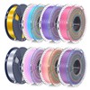 SUNLU 3D Printer Filament Bundle, PLA Silk Rainbow Filament Multicolor,