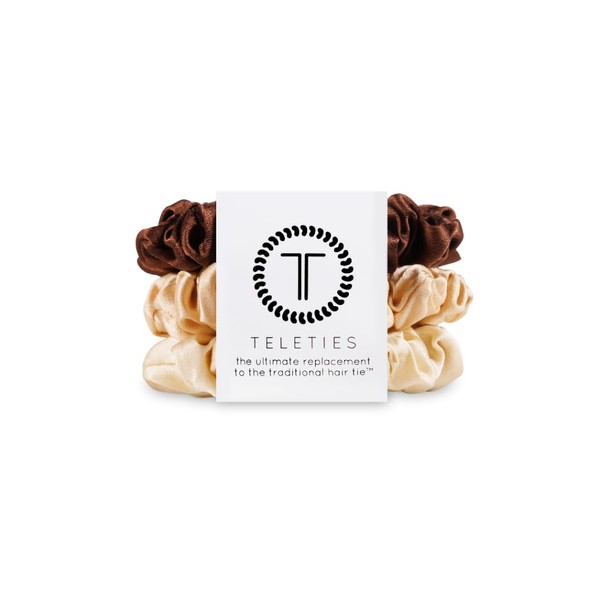 TELETIES - Small Scrunchie - 100% Natural Silk Hair Scrunchie