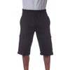 Pro Club Men's Fleece Cargo Short, Black, X-Large