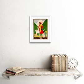 Wee Blue Coo TRAVEL VINTAGE AD FRENCH ALPINE RESORT BRIDES LES BAINS FRAMED PRINT F97X6780