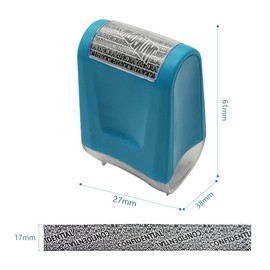 AIMALL Data Guard Stamp Roller, Identity Theft Protection Privacy Stamp, Pre-Inked for Immediate Use, 2.36x1.5x1.06 Inches, Blue/Red