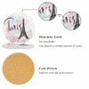 oFloral Eiffel Tower Coasters for Drinks Pink Paris Romantic Art