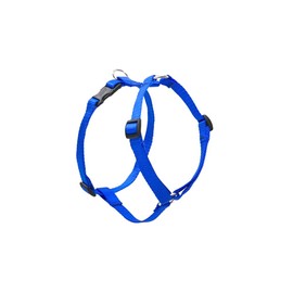 LupinePet Basics 3/4" Blue 20-32" Adjustable Roman Dog Harness for Medium Dogs