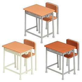 Gashapra Q 1/12 Scale School Classroom (Assorted 3 Types Set (1.A Set, 2.B Set, 3.C Set) Gacha Capsule Toy