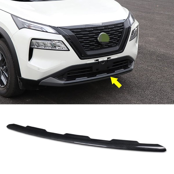 Rqing for Nissan Rogue 2021 2022 2023 S SV SL Model Front Bumper Protector Guard Cover Trim ABS Carbon Fiber Pattern