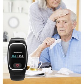 Senior Safety SOS Elderly Alert Watch | No Subscription | No Fees | Mobile Medical Alert System | Fall Detection | Waterproof | Speak to 911 | SkyAngelBeat