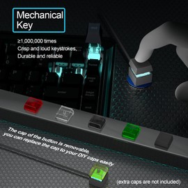 Desktop Computer PC Power Button Switch: Mechanical Key External Desktop Computer Power On Off LED PC Power Switch Button Extension for Motherboard Boot