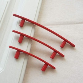 LBFEEL 3" 3.78" 5" Red Drawer Pulls Kitchen Cabinet Handles Dresser Pull Handles 76 96 128mm (4, 5 inch Hole Centers)