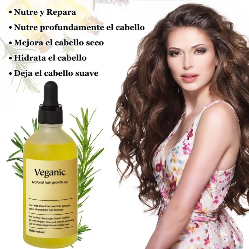 Sérum Veganic 60 Ml Aceite Anticaída Cabello Rizado