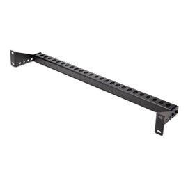 StarTech.com 1U Rack Mountable Cable Lacing Bar w/Adjustable Depth, Cable Support Guide for Organized 19" Racks/Cabinets, Horizontal Cable Guide for Patch Panels/Switches/PDUs (12S-Cable-Lacing-BAR)