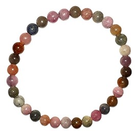 Sapphire Colourful Bracelet | Genuine Sapphire Stone Ball Bracelet | Gemstone Jewellery Colourful Sapphire Pearl Bracelet 6 mm | Stretch Bracelet, Gemstone, Sapphire Blue