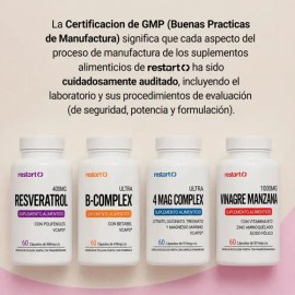 Restart Luteína 40mg + Zeaxantina | Complejo De Carotenoides De Máxima Concentración Con Betacaroteno Y Zinc Aminoquelado | Suplemento Vegano Sin Rellenos | Calidad Certificada Gmp | 60 Cápsulas Vcaps