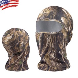 Real Tree Camo Balaclava Face Mask UV Protection Windproof Tactical Hunting Hood