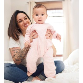 Burt's Bees Baby Girl Infant Jumpsuit - Soft, Cozy, and Breathable Fabric Newborn Essentials, Jumpsuits Made with 100% Organic Cotton for Infant Girls