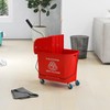 ZJMTOCYU Efficient Bucket with Wringer on Wheels for Floor Cleaning,
