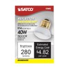 Satco 40R14 Incandescent Reflector, 40W E26 R14 Stubby, Clear Bulb