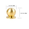RZDEAL 4pcs Round Solid Brass Pulls Cabinet Drawer Gold Knobs
