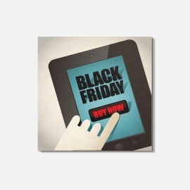 Black Friday Tablet 4'' X 4'' Square Wooden Coaster