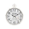 Menterry Retro Round Wall Clock. White Vintage Antique Style. Battery