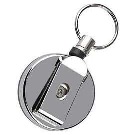 Waiter key key chain Rollmatik key Reels Rollmatic 60 cm Stainless Steel Belt Clip Diameter: 4 cm