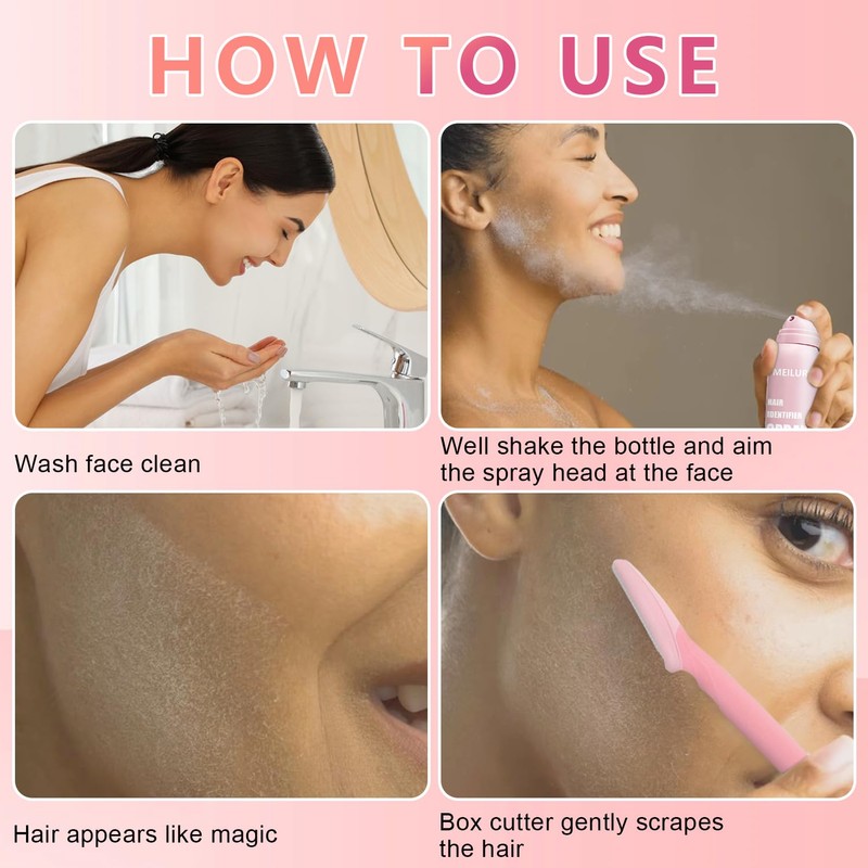Hair Identifier Spray for Face Shaving,Moisturizing and Skin Care Dermaplaner
