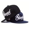 Sproutsy Men's Street Snapback Hat, Flat Visor, Straight Cap, Stoned,