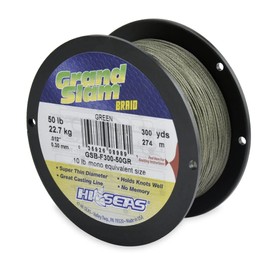 HI-SEAS Grand Slam Braid Fishing Line, 50lb / .012 inches diameter, Green, 300yd